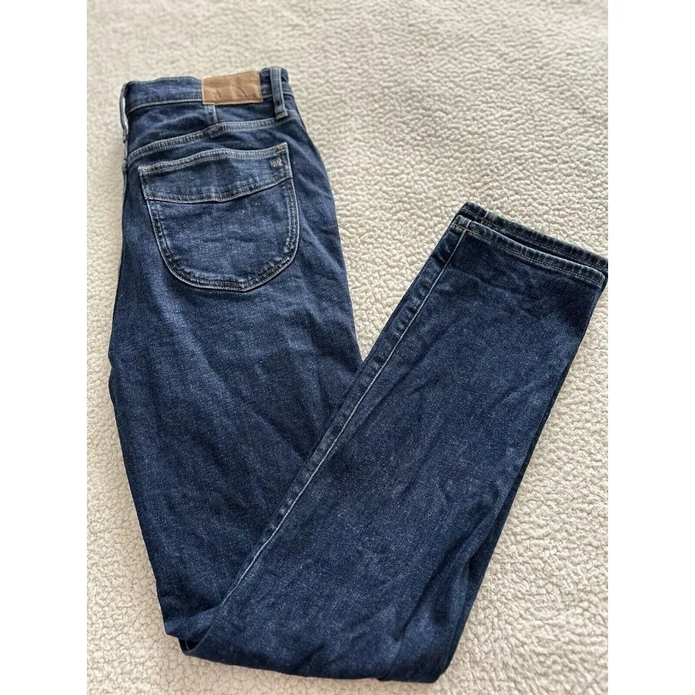 Madewell The Perfect Vintage Jean High Rise Cotton Wool Indigo Blue Sz 27 Tall - Image 4