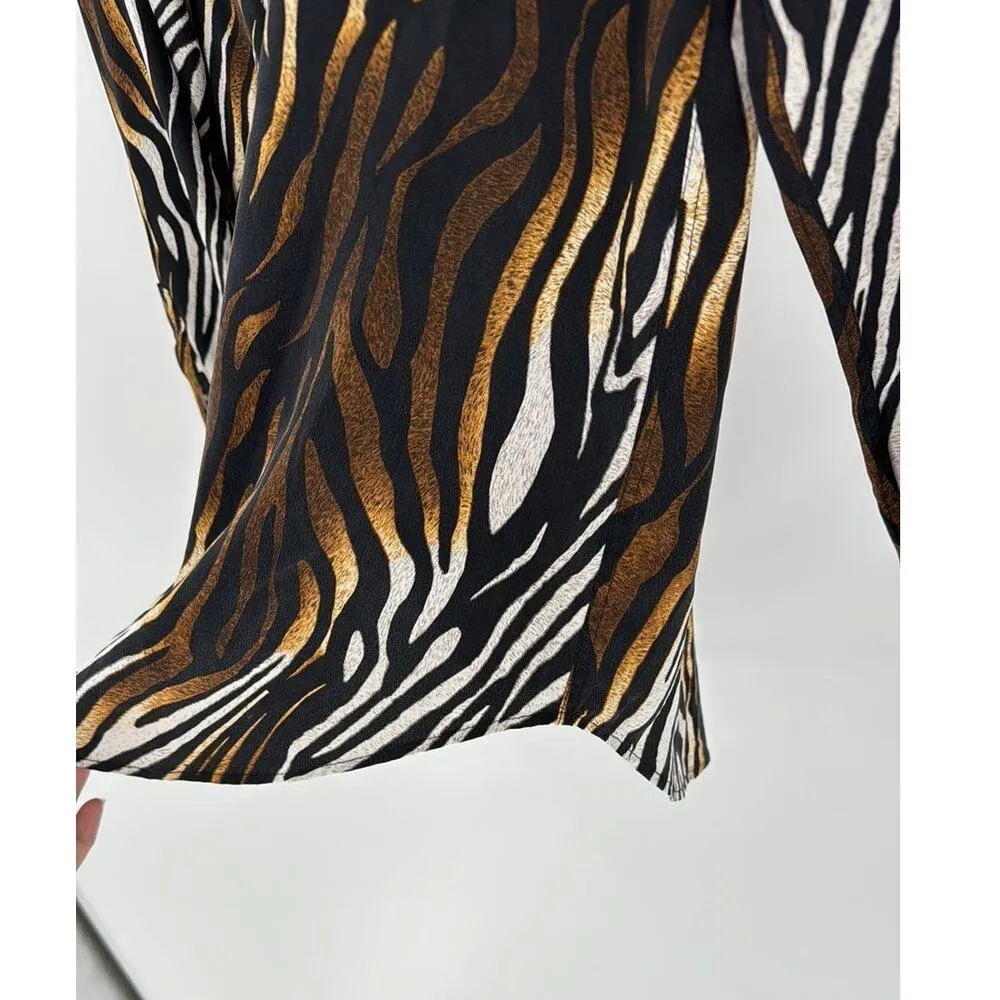 EQUIPMENT Reese Clean Zebra Print Silk Shirt Blouse bold statement versatile - Image 5