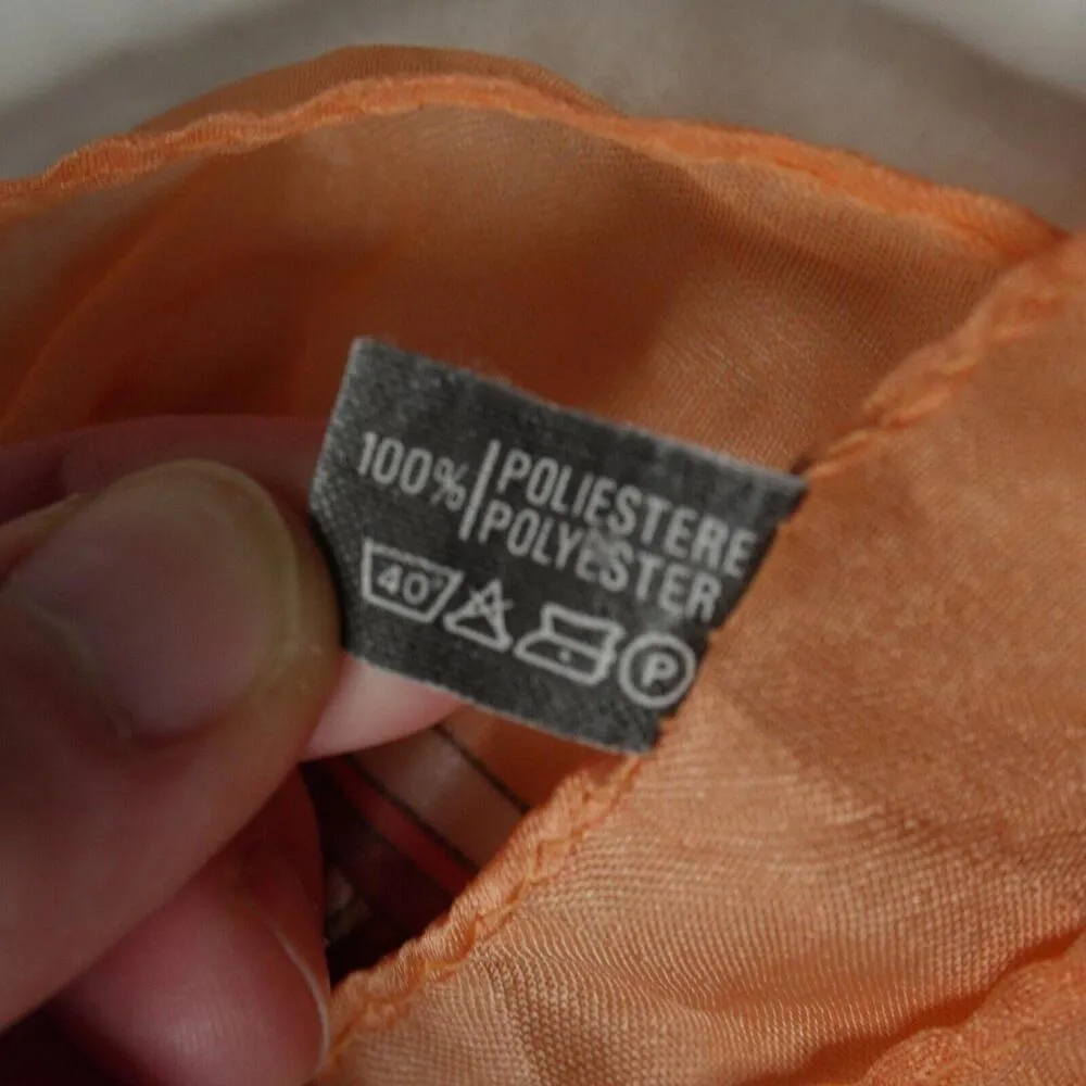 Vintage BLARA Manlio Bonetti Italy‎ Scarf Paisley Orange Retro VTG Designer SEE - Image 8