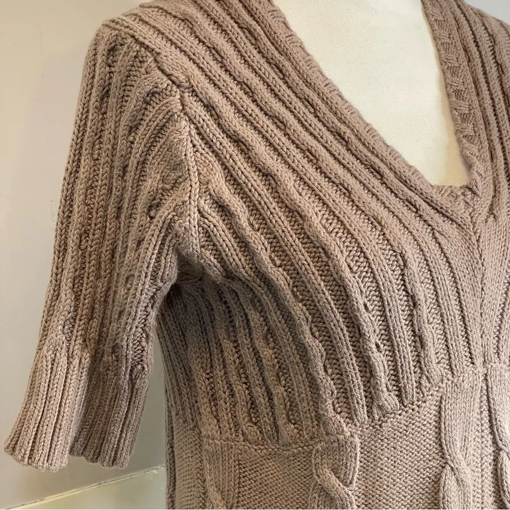 Pure Handknit Beige Sweater Size: M/ L Tan Size M - Image 4