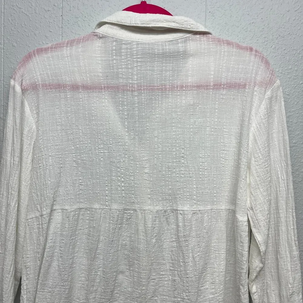 Womens Beach Coastal Vacation Capsule Classic Timeless Workwear Top Size Medium - Image 6