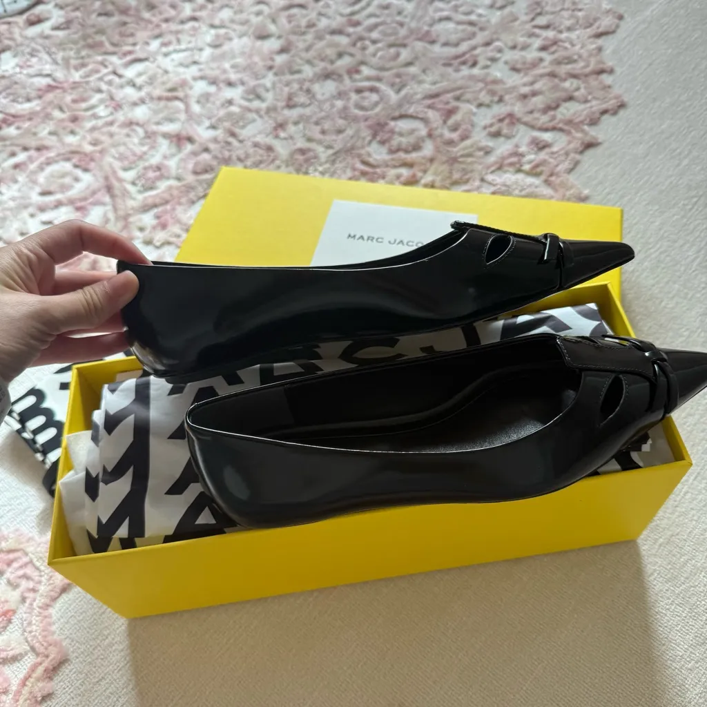 Marc Jacobs THE KAT BALLERINA in Black Size 37 NEW - Image 10