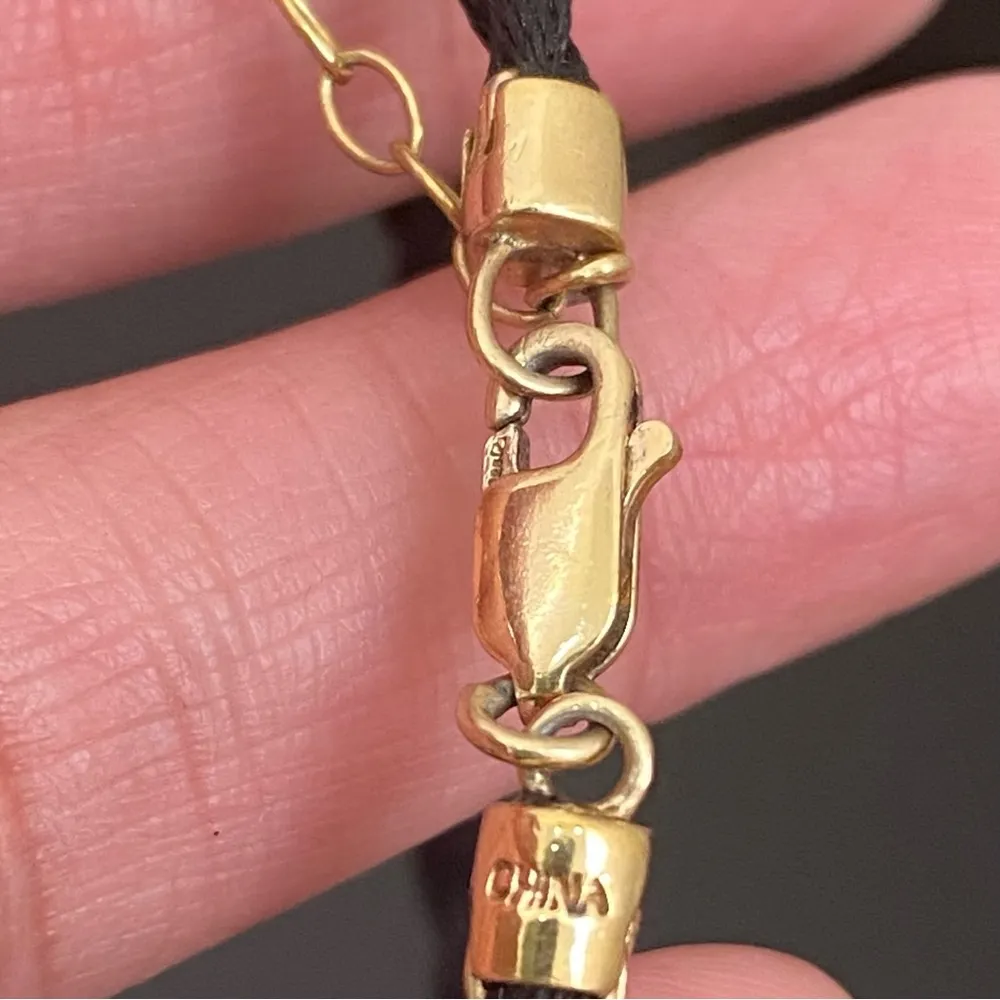 Vintage ROSS SIMONS Vermeil Gold Over 925 Sterling Silver Pave Pendant Necklace - Image 13