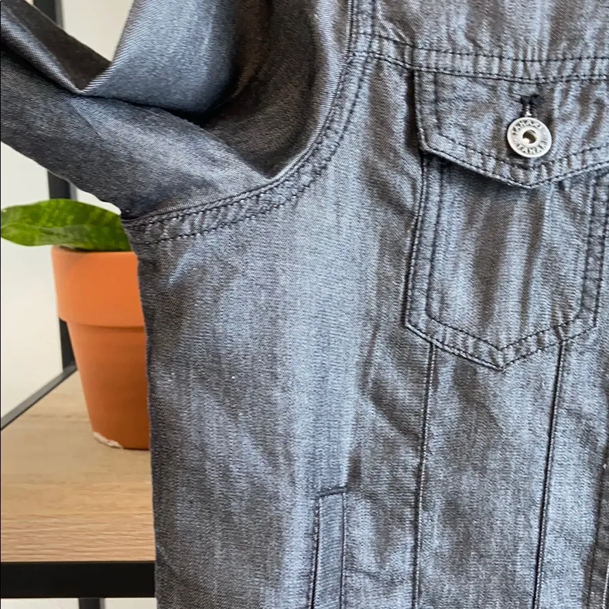 NWT, Tahari Black Snap Pocket Bomber Jacket, M - Image 5