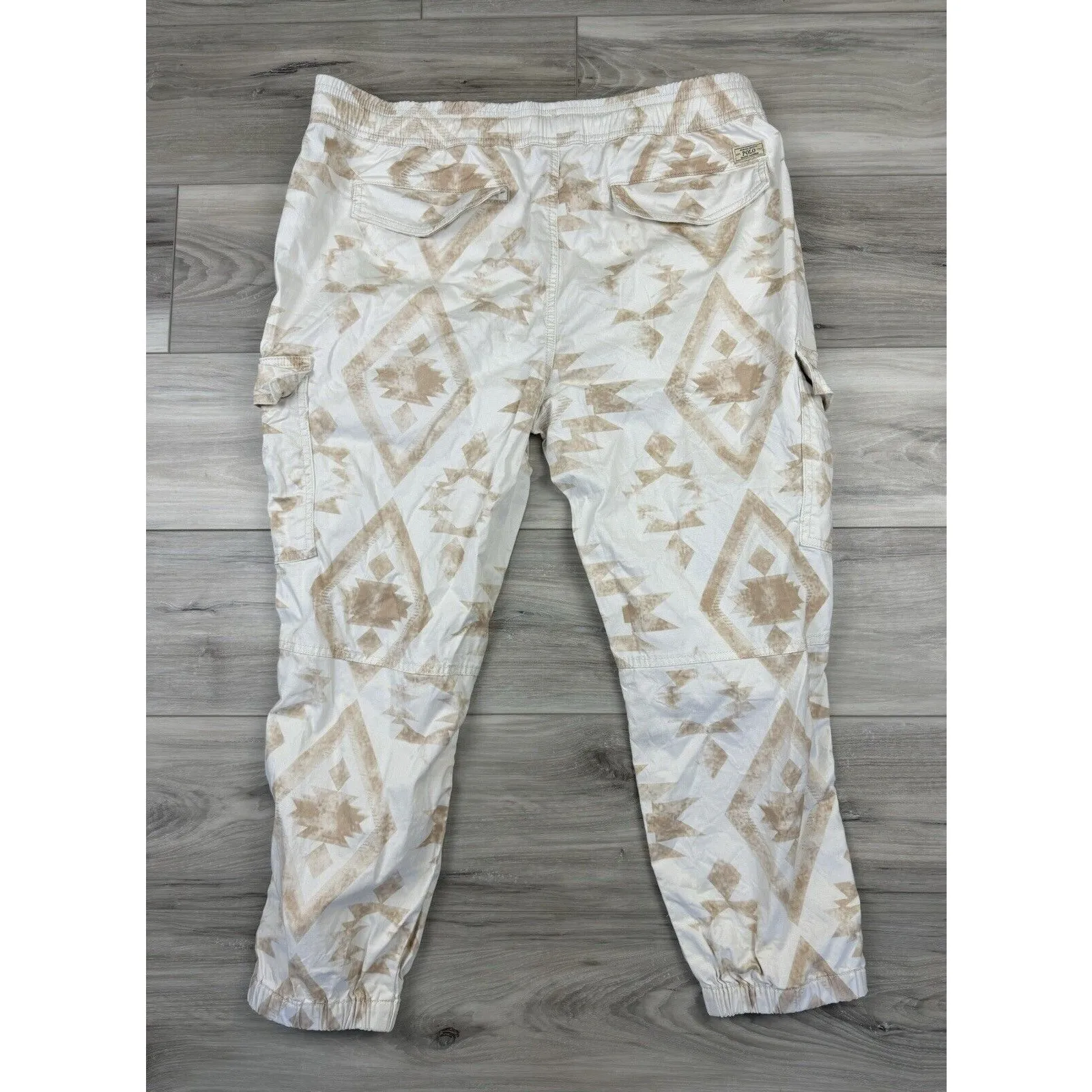 Polo‎ Ralph Lauren Supreme Touch Chino Ankle Cargo Pants Aztec Navajo Print Sz L - Image 4