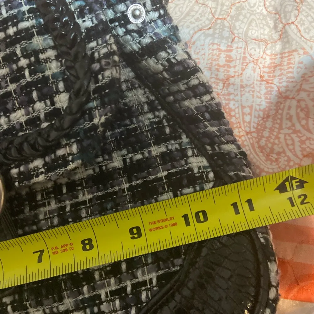 Icing Claire’s Plaid Crossbody Purse Grey Black Plaid Shows A Little Wear - Image 8