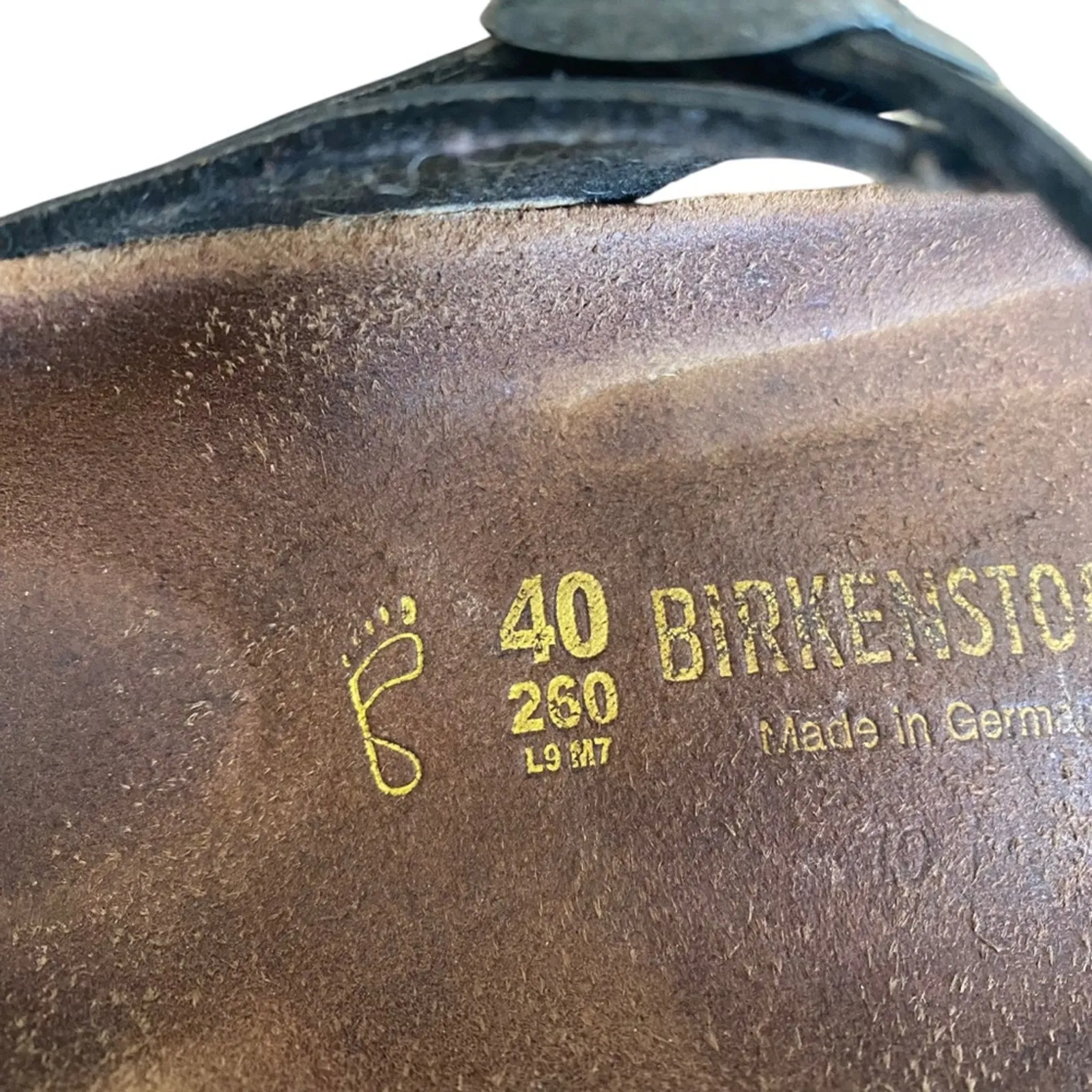 Birkenstock Black GIZEH Leather Thong Sandals Size 40 US 9/9.5 - Image 6