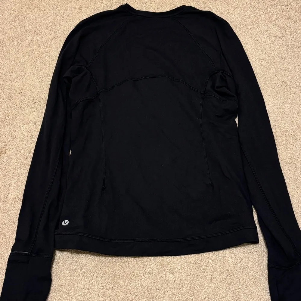 Lululemon It’s Rulu Run Long Sleeve Size 10 Black Athletic Running Fitted Top - Image 6