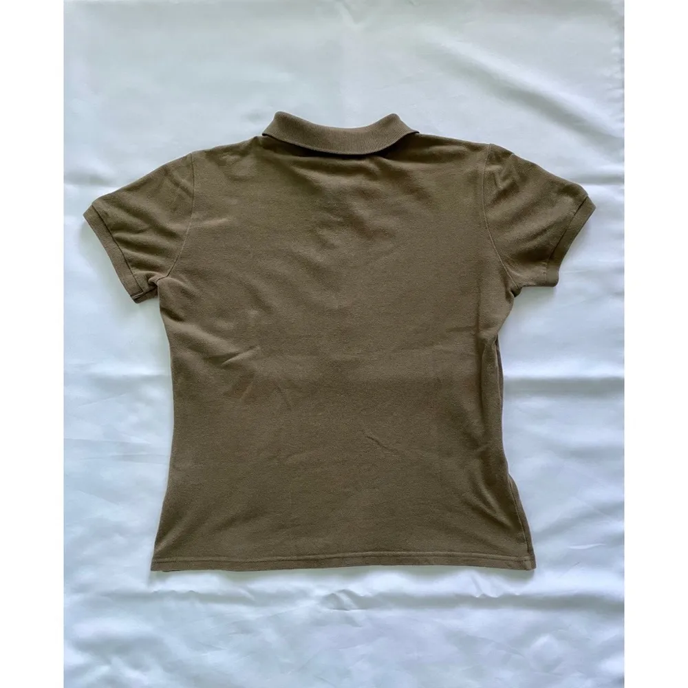 Olive green  polo size medium - Image 2