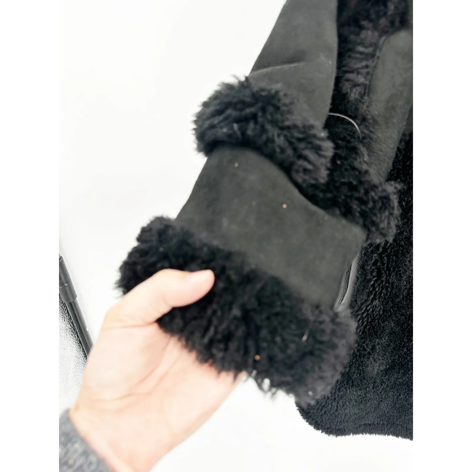 COACH Fall 2015 Black Sheepskin Duffle Coat w/ Hood - Image 4