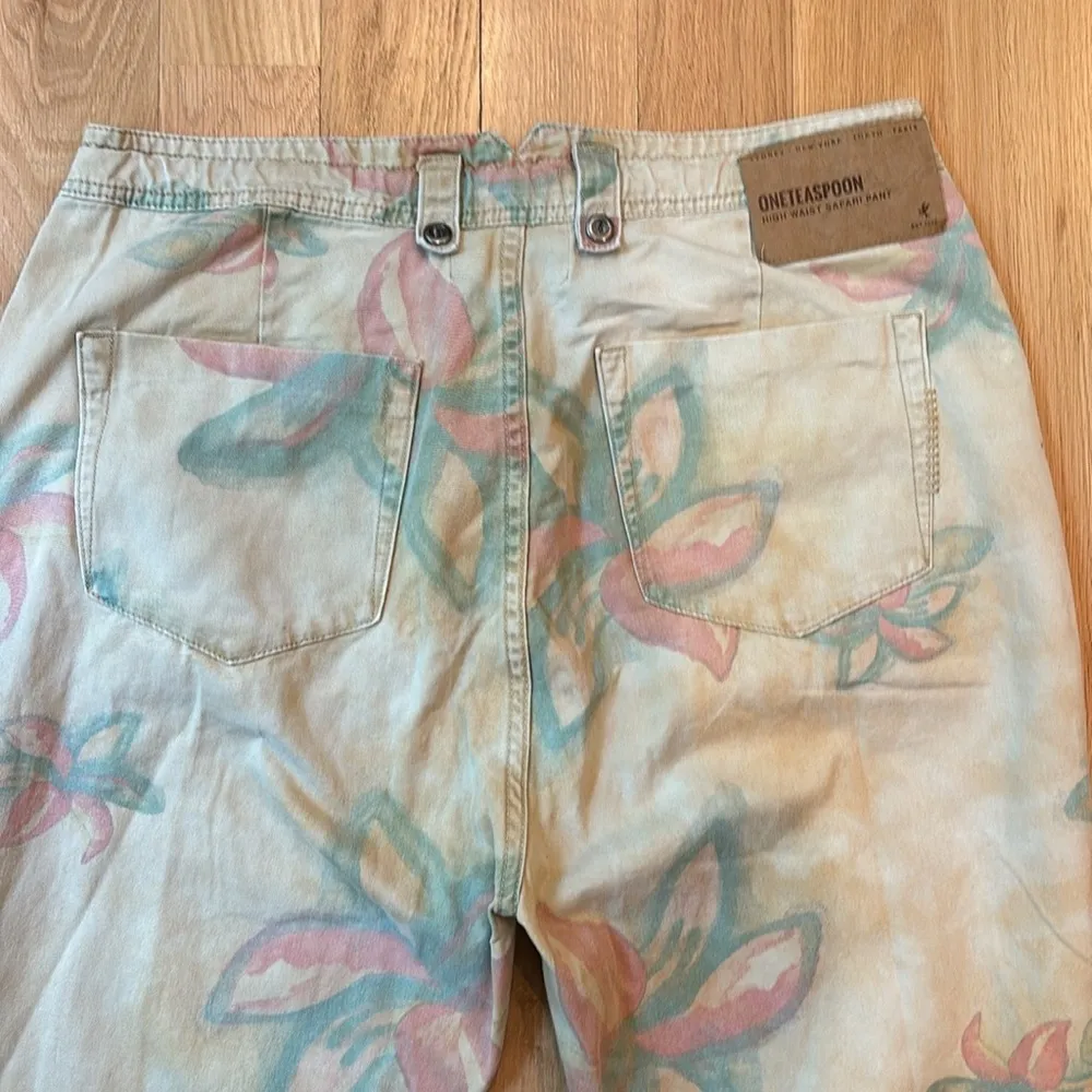 One Teaspoon Pants High Waist Safari Drawstring Floral Size 32 - Image 5