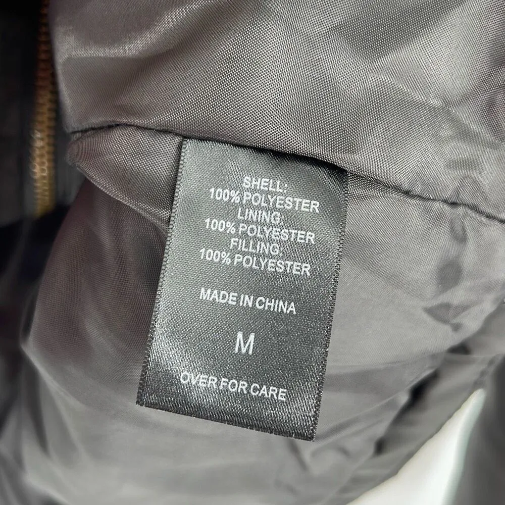 Francesca’s Collection Forever Audrey Womens Faux Fur Trim Lined Parka Coat Jack Black Size M - Image 7