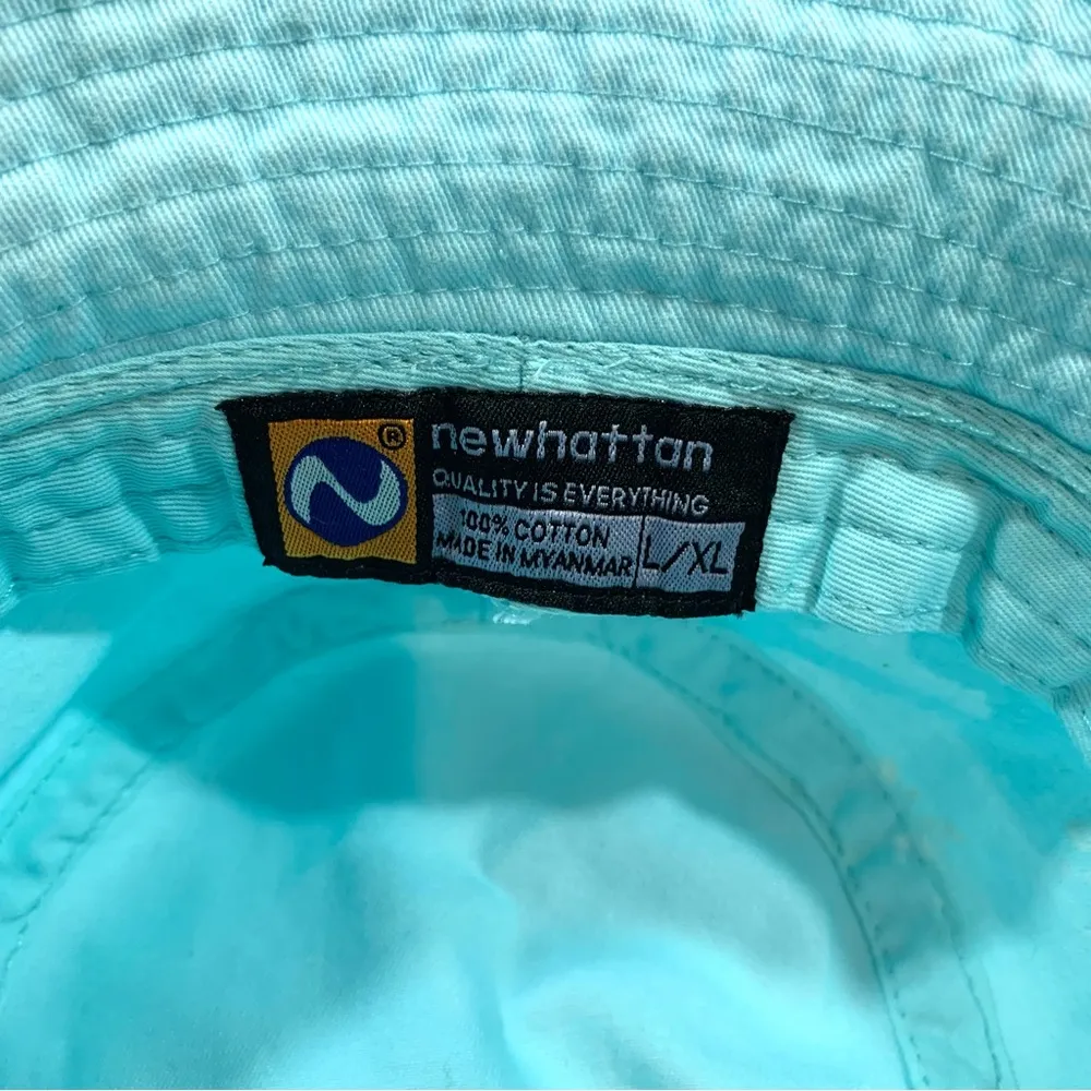 Hand Painted Head In The Clouds Blue Bucket Hat - Image 11