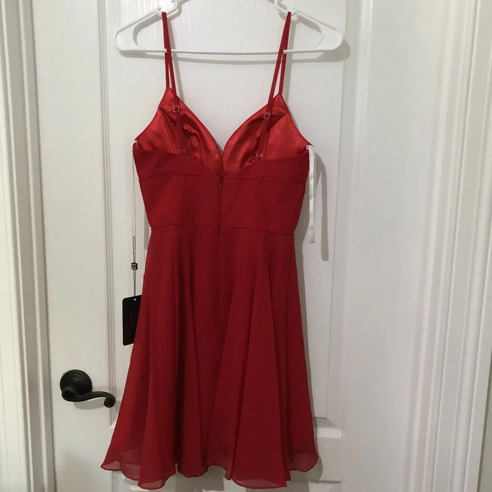 Lucci Lu Women's Red Fit &‎ Flare Sleeveless Party/ Cocktail Dress Size 00 NWT - Image 8