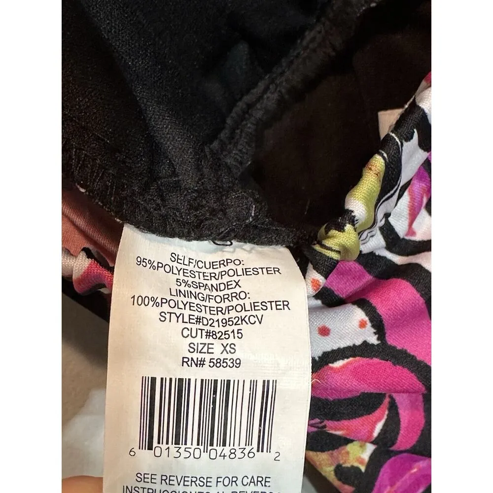 Vtg Y2K Speechless Dress Size XS Short Sun Dress Floral Halter Pink White Black - Image 5