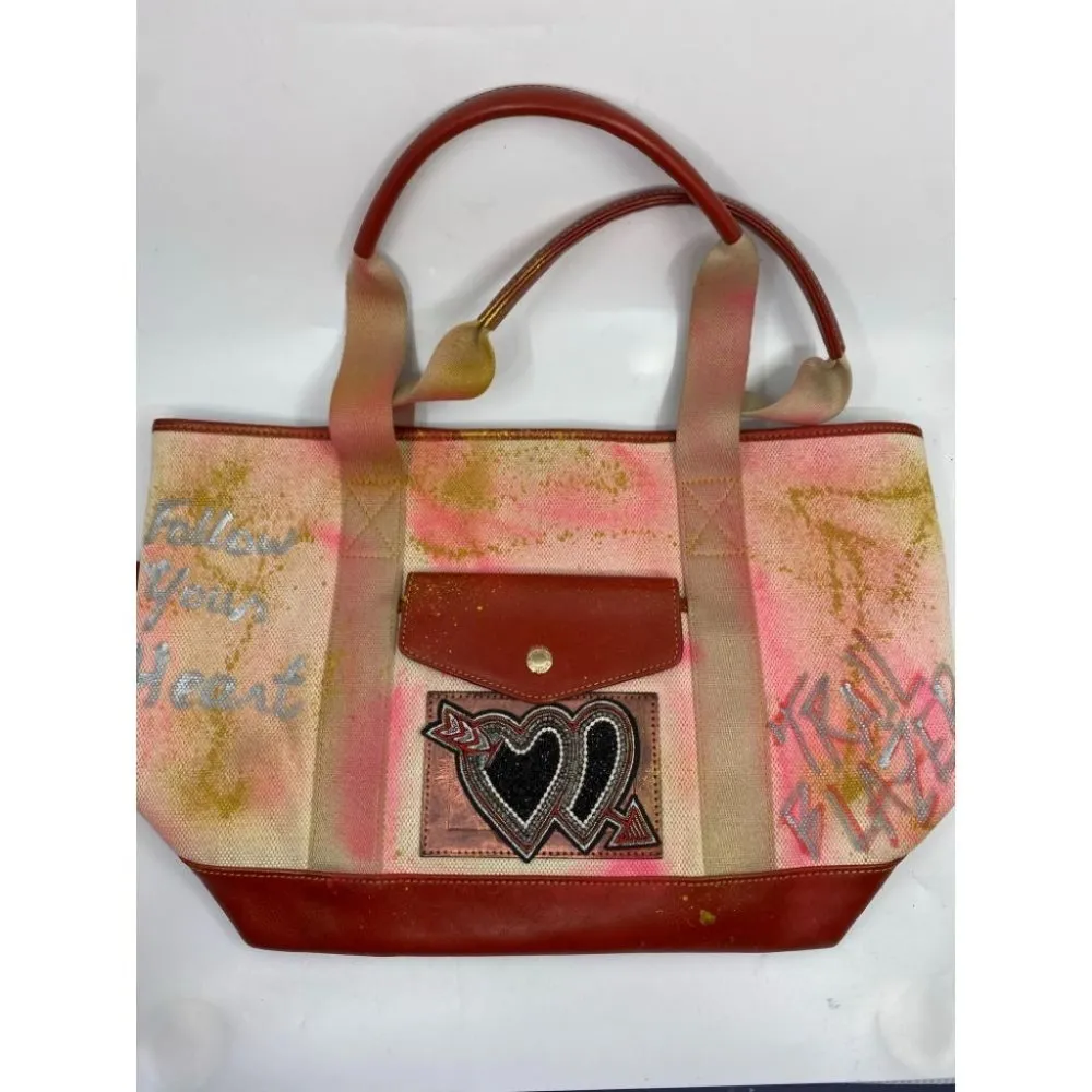 DOONEY & BOURKE Shoulder Bag Customized Pink Red - Image 3