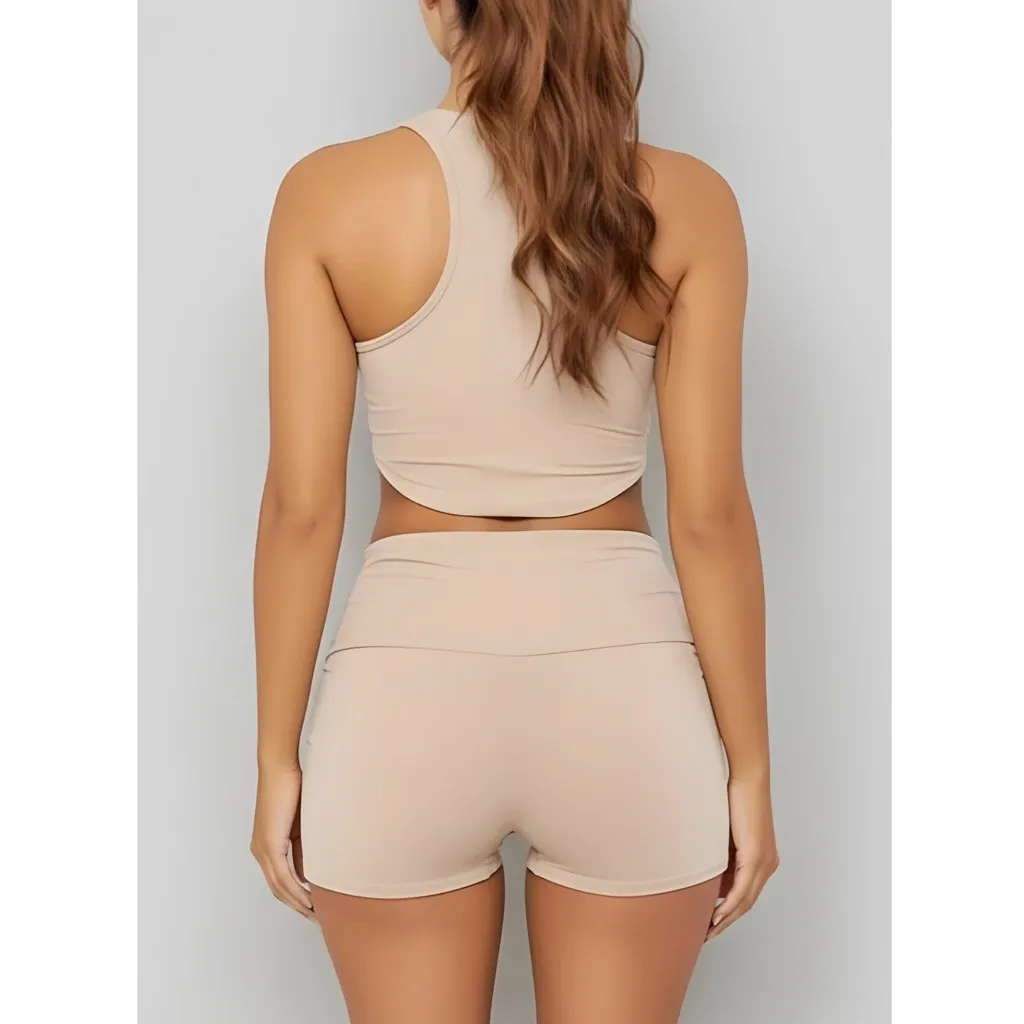 ARE YOU AM I Calla Shorts, Nude, Small - Image 3