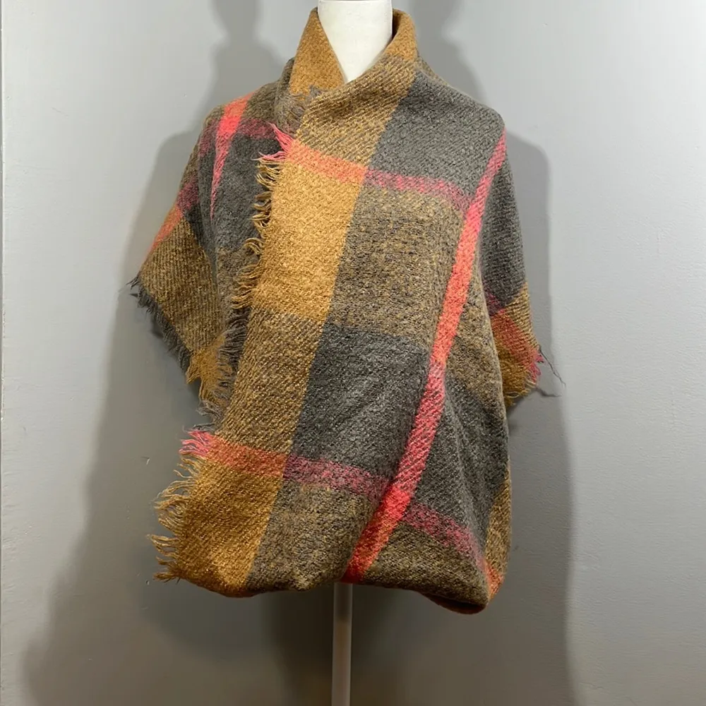 Plaid infinity acrylic scarf by Look - Image 3