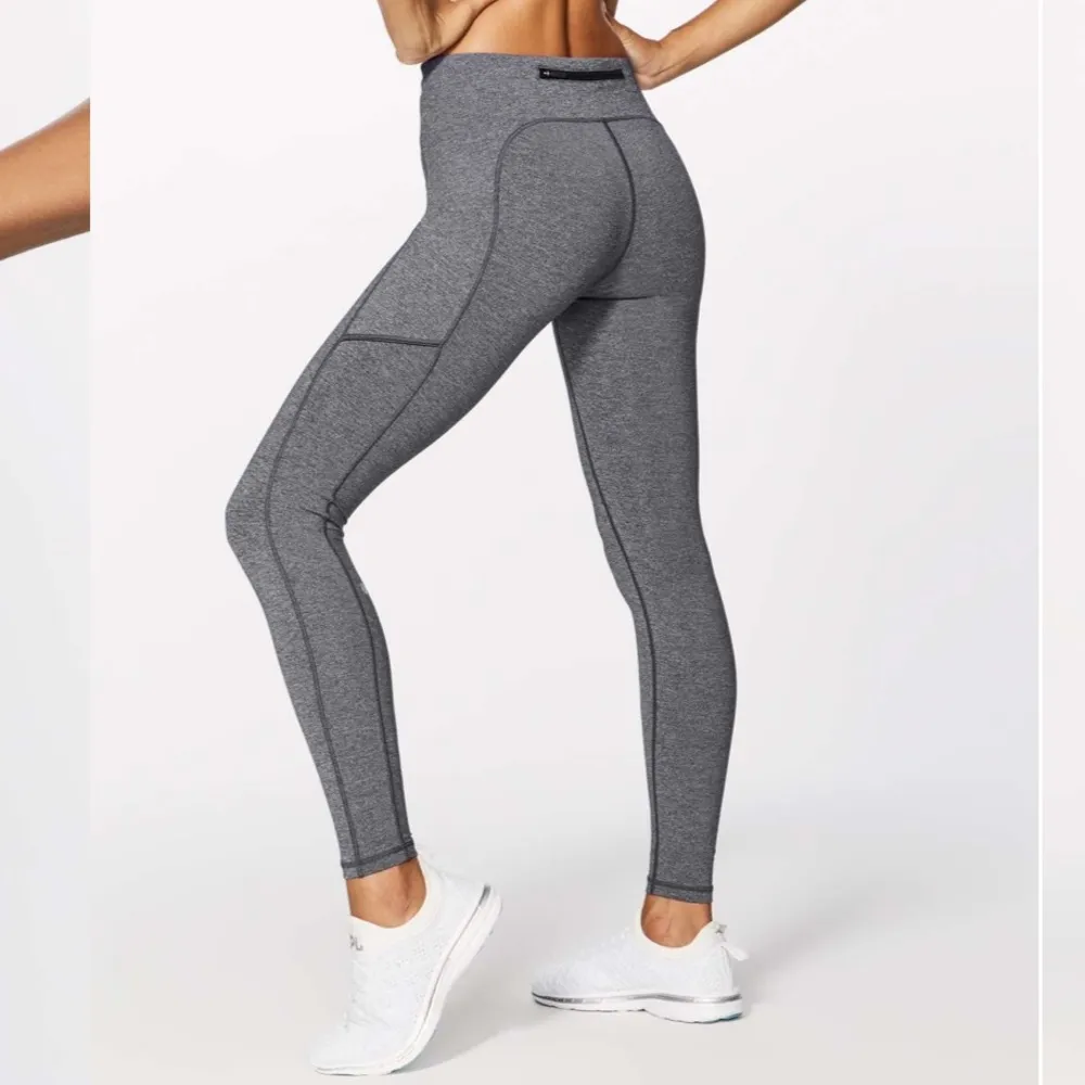 Lululemon Women's Heathered Grey Speed Up Tight *28" Leggings Sz 2 - Image 2