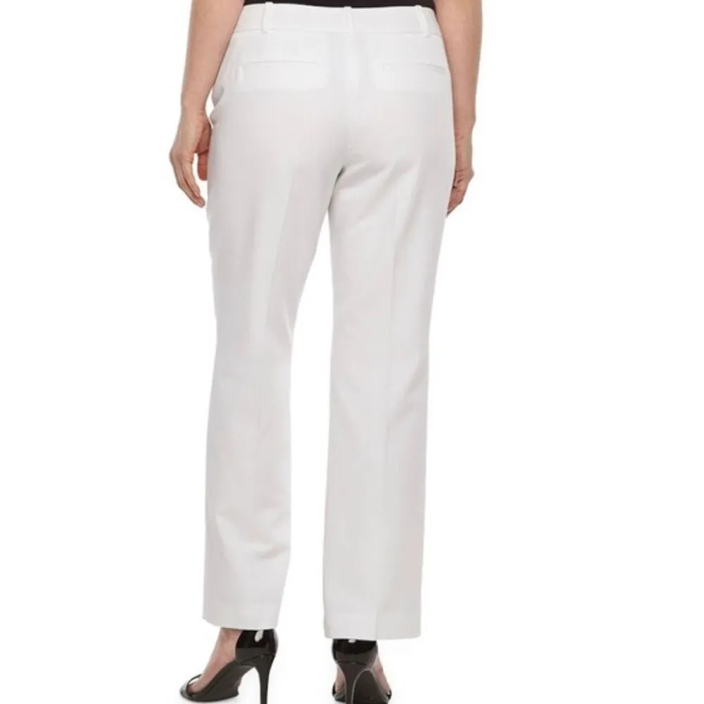 Worthington white pleat front trouser pants size 14p - Image 2