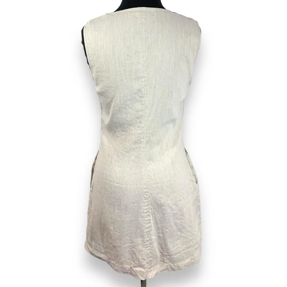 Theory  Beige Full Zip Linen Blend Dress - Image 9