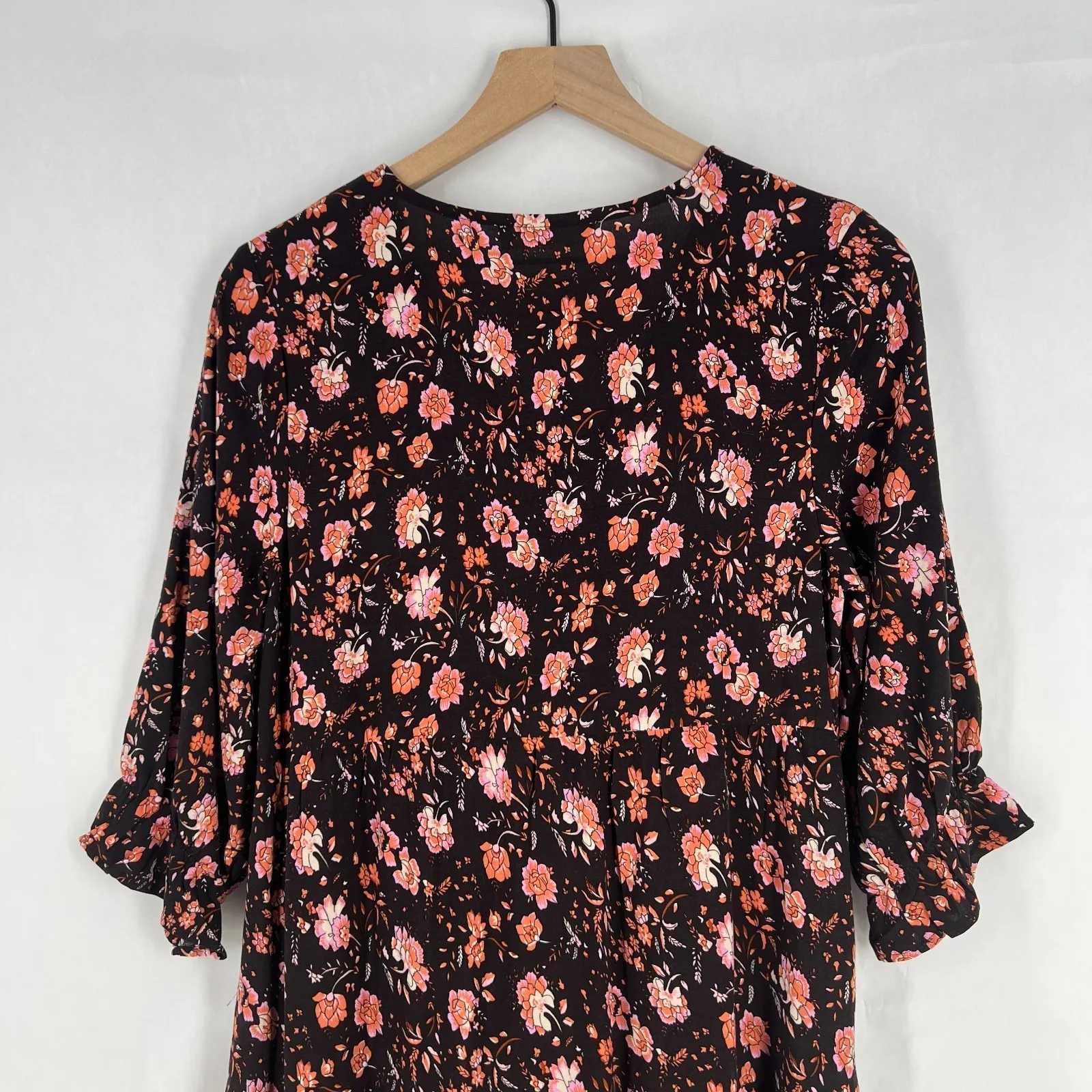 Natural Life Maxi Dress Womens XS Multicolor Fit & Flare Floral Peasant Classic - Image 4