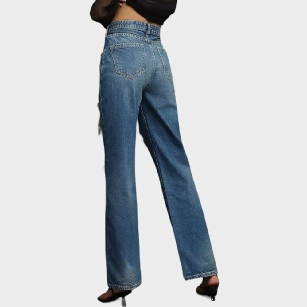 Anthropologie Pilcro The Joey High-Rise Straight Jeans Blair Wash Womens Size 27 - Image 14
