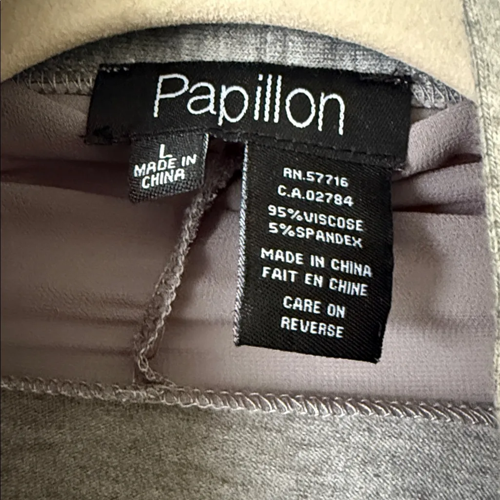 Papillon Size Large Gray Light Gray Sheer Cardigan. - Image 4