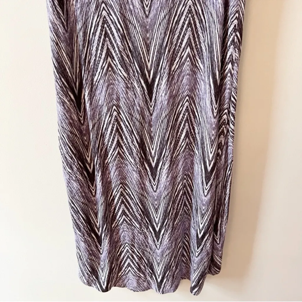Anthropologie Maeve Maxi Skirt Womens Size Medium Purple Print Monetta Stretch - Image 9