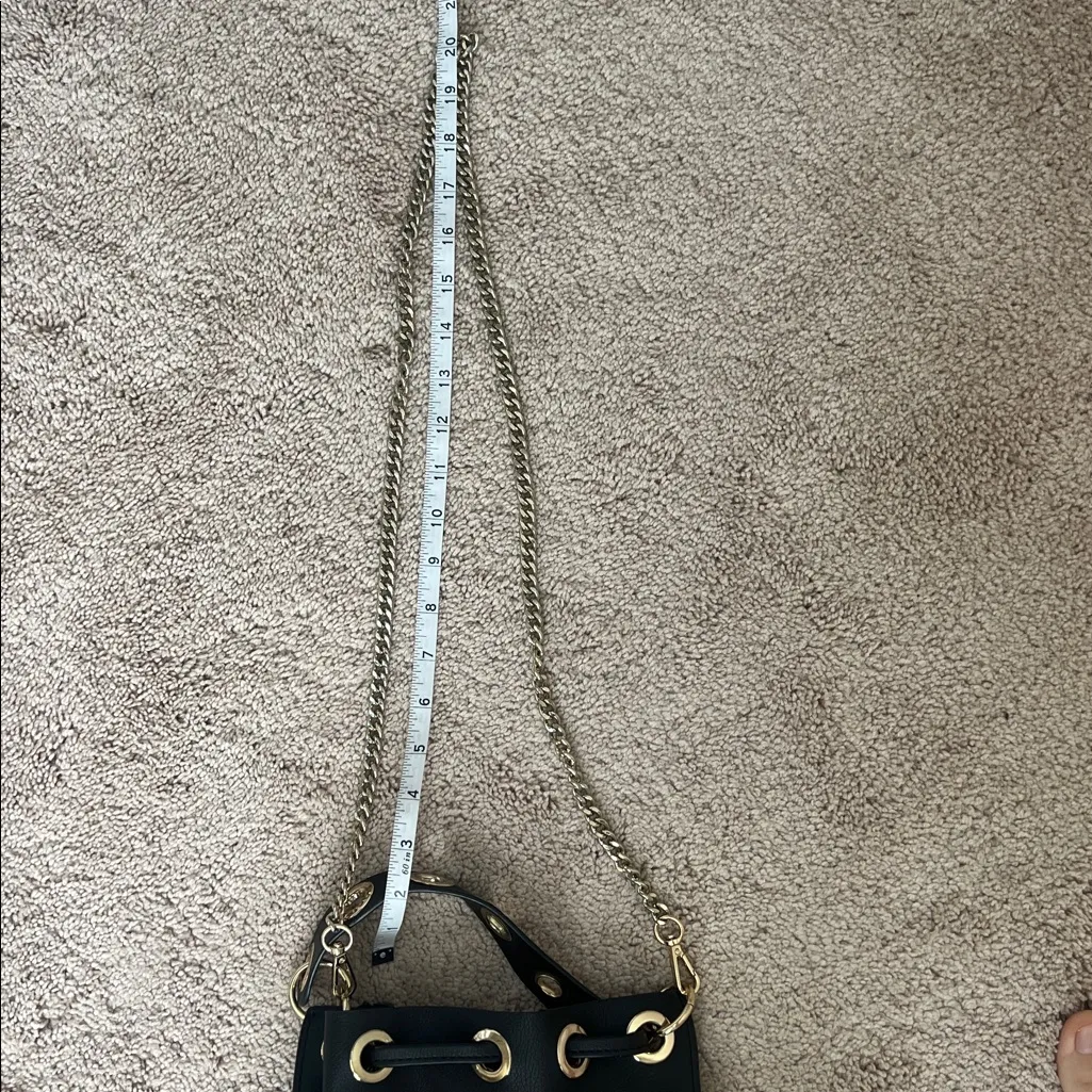 Zara Bucket Purse Bag Removable Gold Chain Strap - Image 12