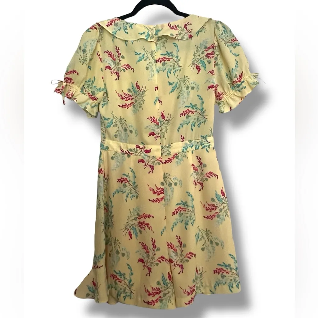 LIKELY Yellow Floral Faux Wrap Romper - Image 3