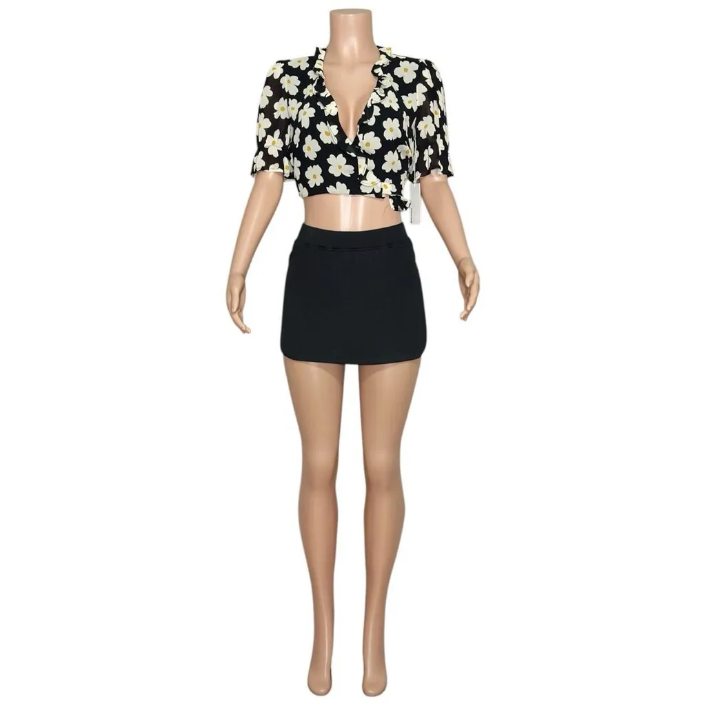 ARE YOU AM I Ryn Mini Skirt, Black, Small Black - Image 14