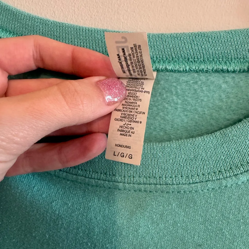 Teal 'MAMA' Sweatshirt Blue Size L - Image 3