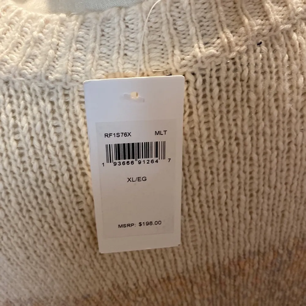 Splendid Marled Colorblock Knit Crew Neck Pullover Sweater NWT Sz XL Cotton - Image 4