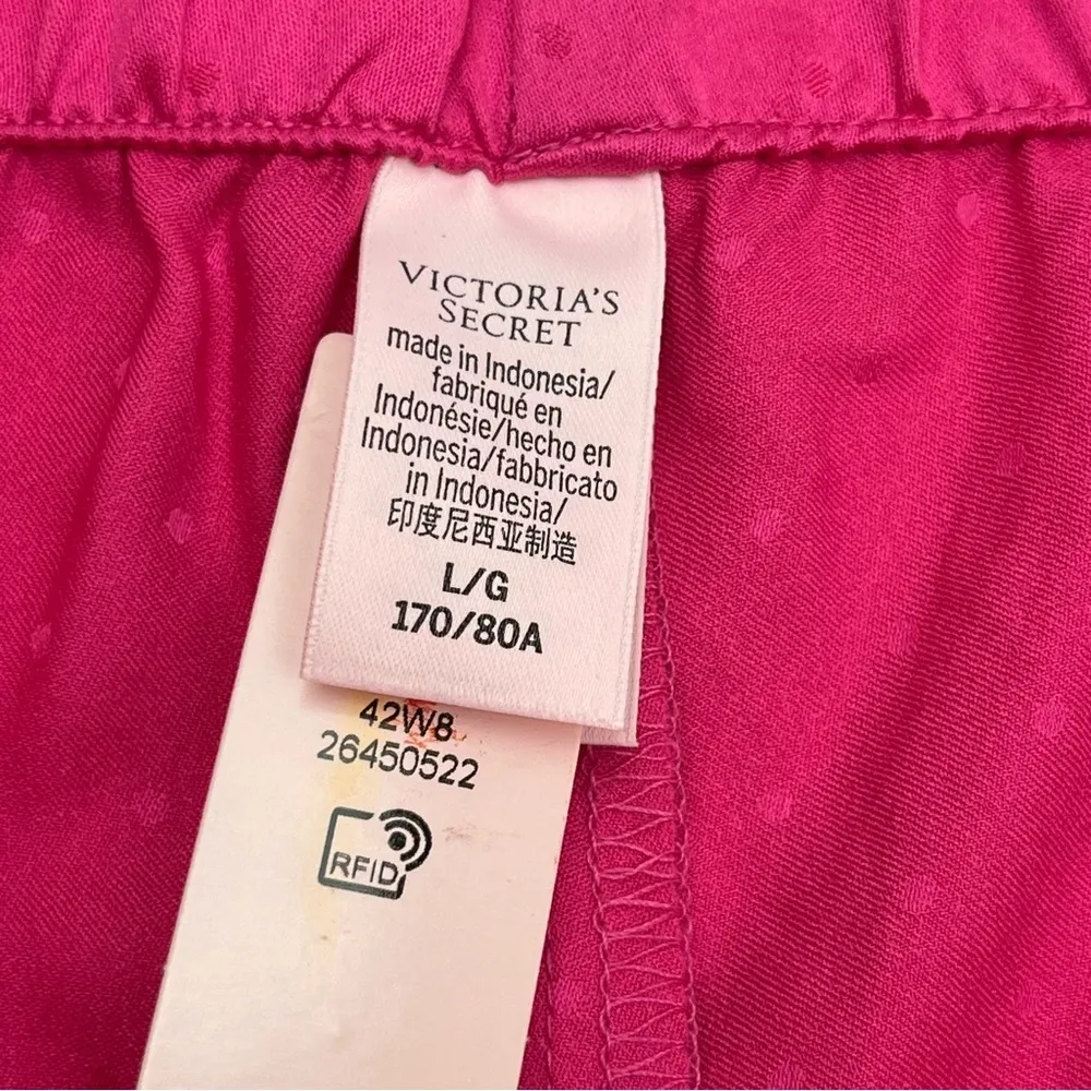 Victoria’s Secret Pink Pajama Bottoms Shorts Womens SZ Large Pink NEW *TINY FLAW - Image 4
