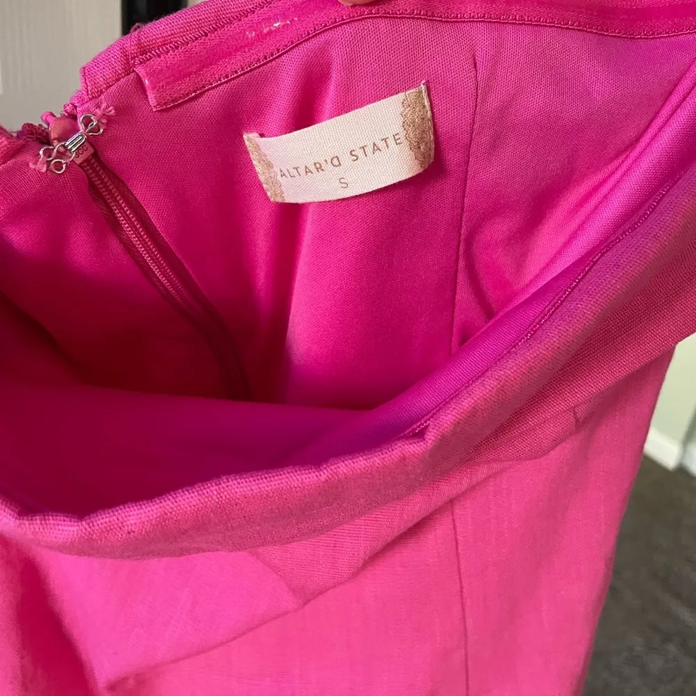 Altar’d State Strapless Mini Dress with Slit - Image 3