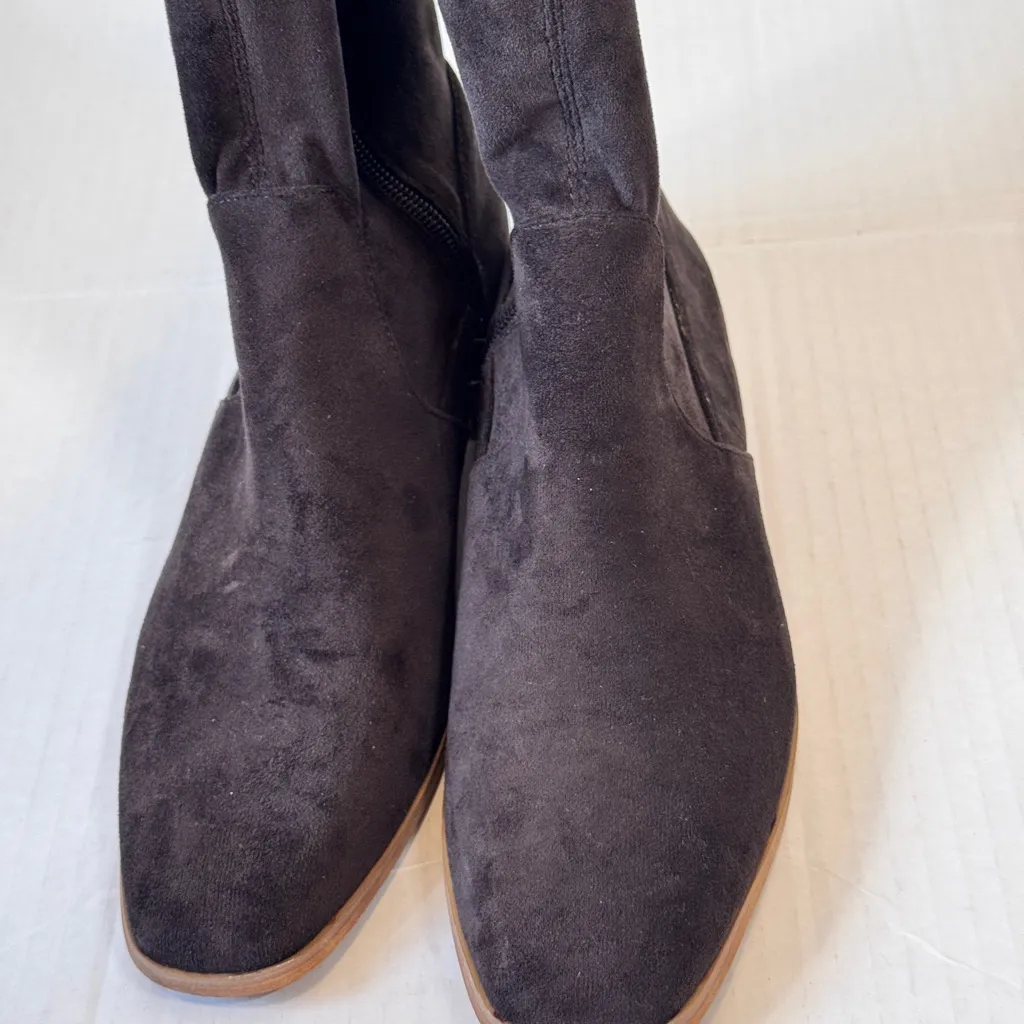 Mi.im Faux Grey Suede Leather Knee High Boots Womens 8 Fall Casual Classic Gray - Image 7