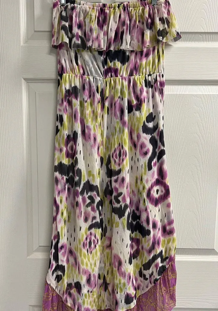 Anthropologie Lilka Women Ostera Strapless Hi-Lo Mesh Gauze Dress - Medium - EUC - Image 2