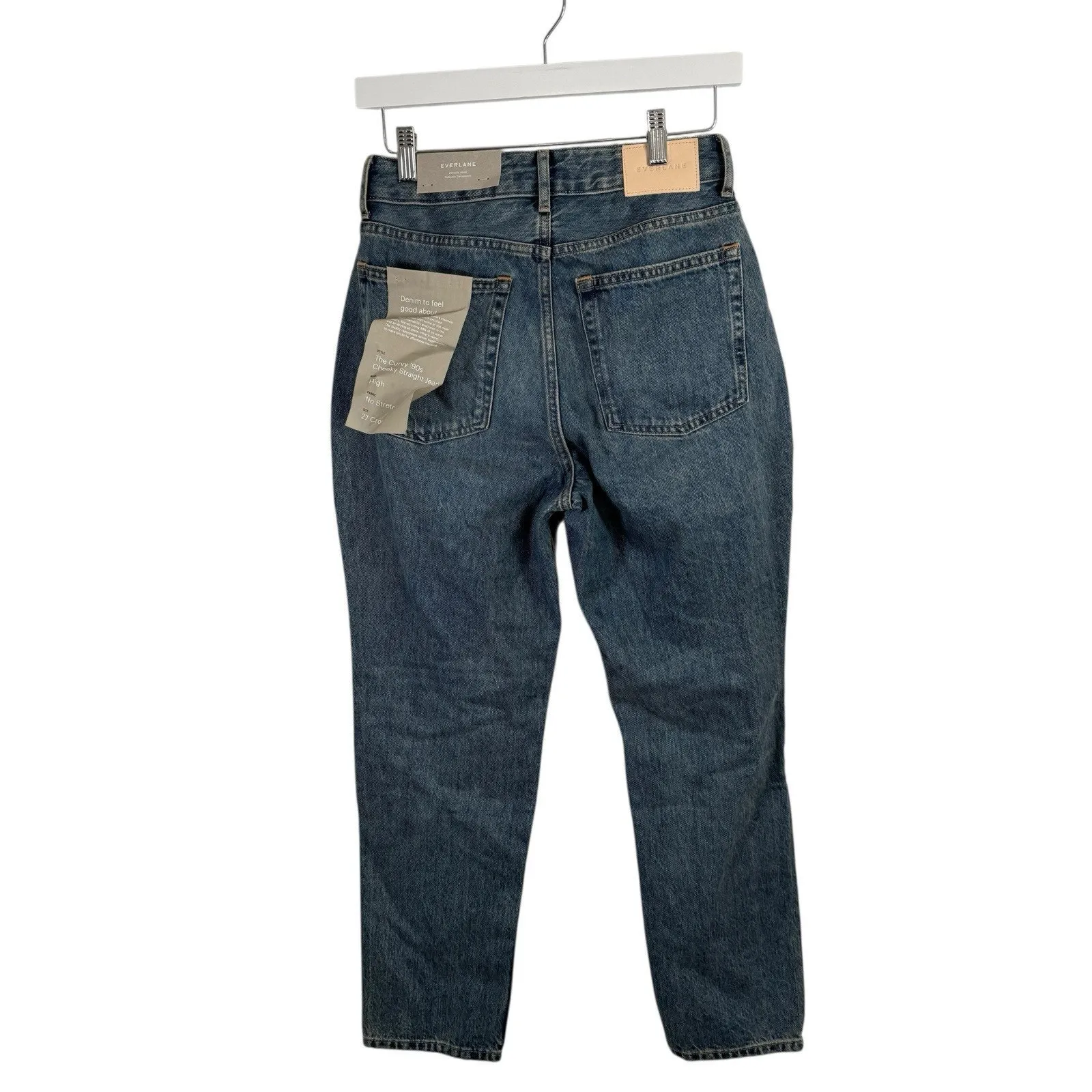 Everlane The Curvy 90s Cheeky Straight Jeans High Rise Vintage Mid Blue Women 27 - Image 5