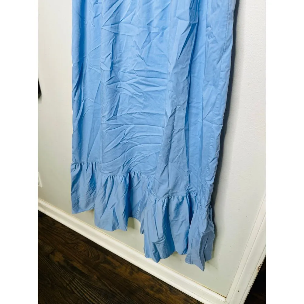 BOSS Women's Blue Square Neck Sleeveless Relaxed Fit Davaca Dress Size US 12 - Image 5