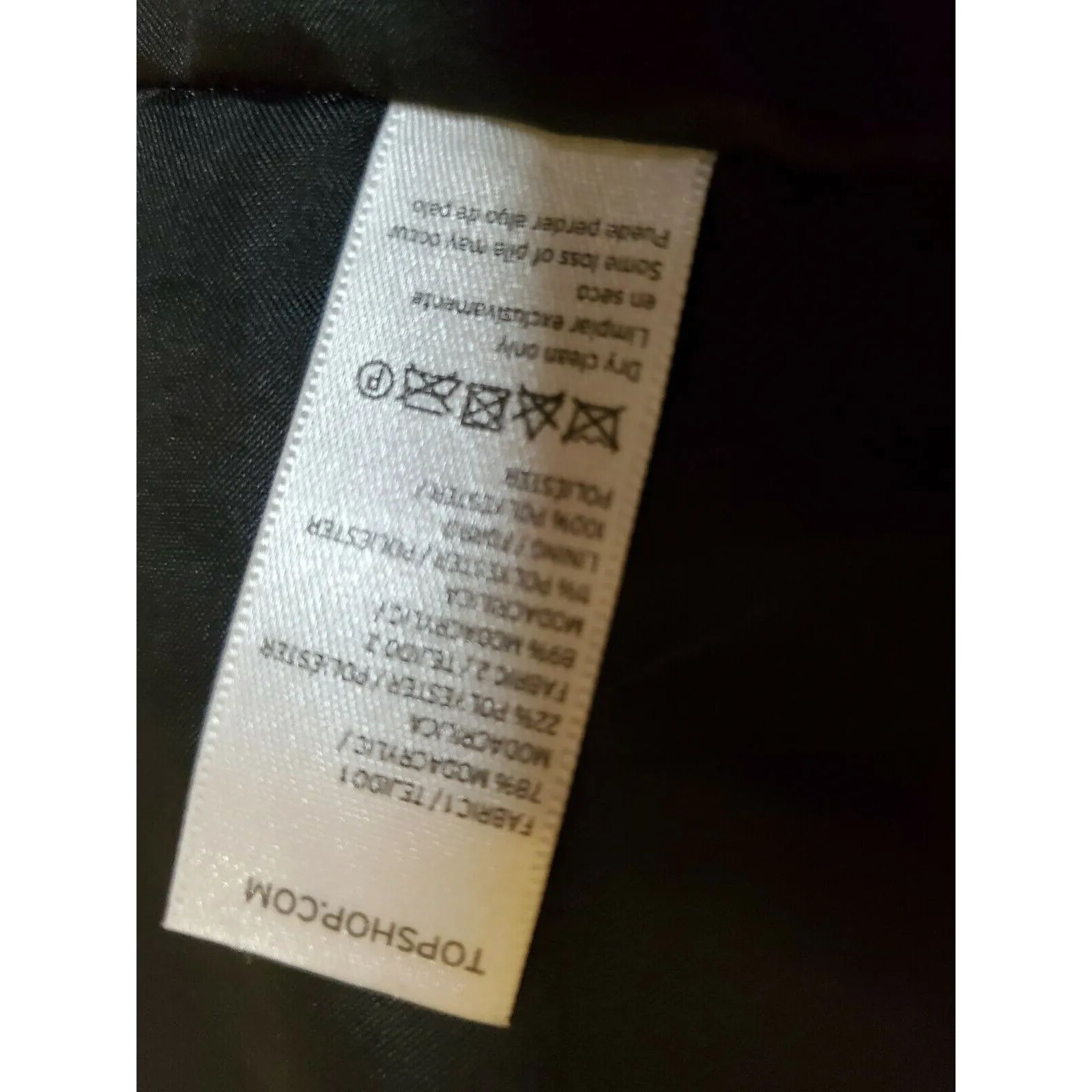 Topshop Faux Fur Black Fringe Detail Vest Size 8 - Image 9