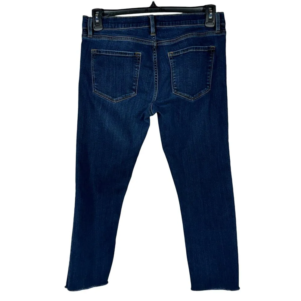 Frame SZ 28 Le Garcon Boyfriend Jeans Mid-Rise Distressed Frayed Dublin Grind - Image 4