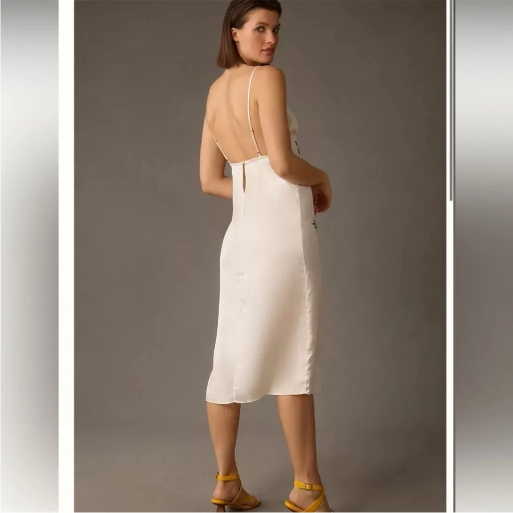 Anthropologie Lemon Embroidered Slip Dress - Image 2