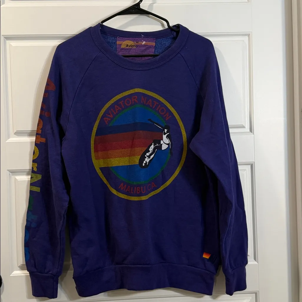 AVIATOR NATION AUSTIN SWEATSHIRT - PURPLE medium - Image 4