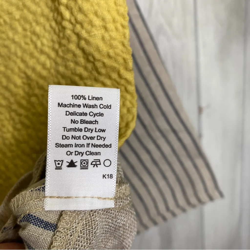 Khangura Linen Colorblock Patchwork Linen Top Lagenlook size XS Extra Small - Image 10