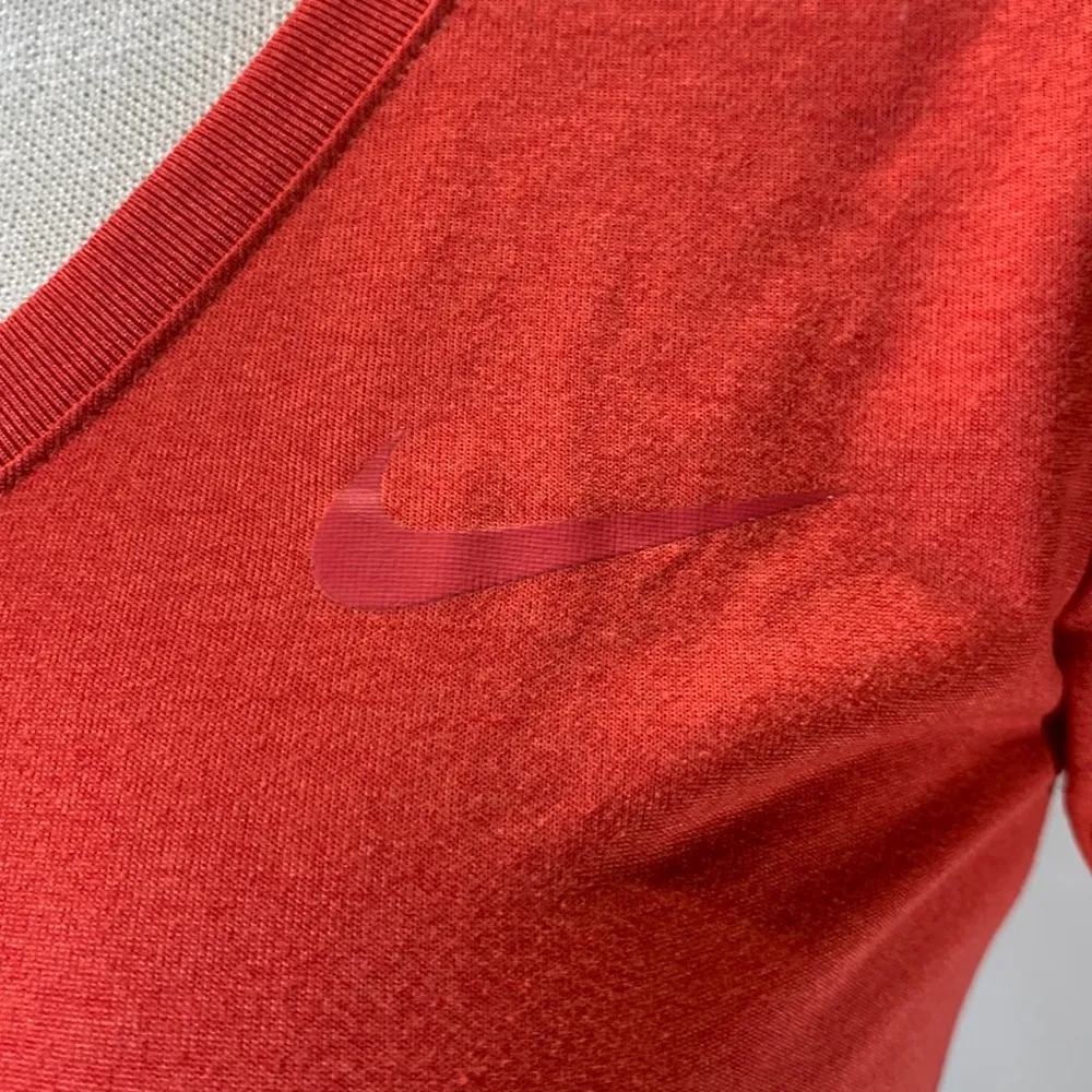 Nike Dri-fit Reddish Orange Tee Size Small - Image 6