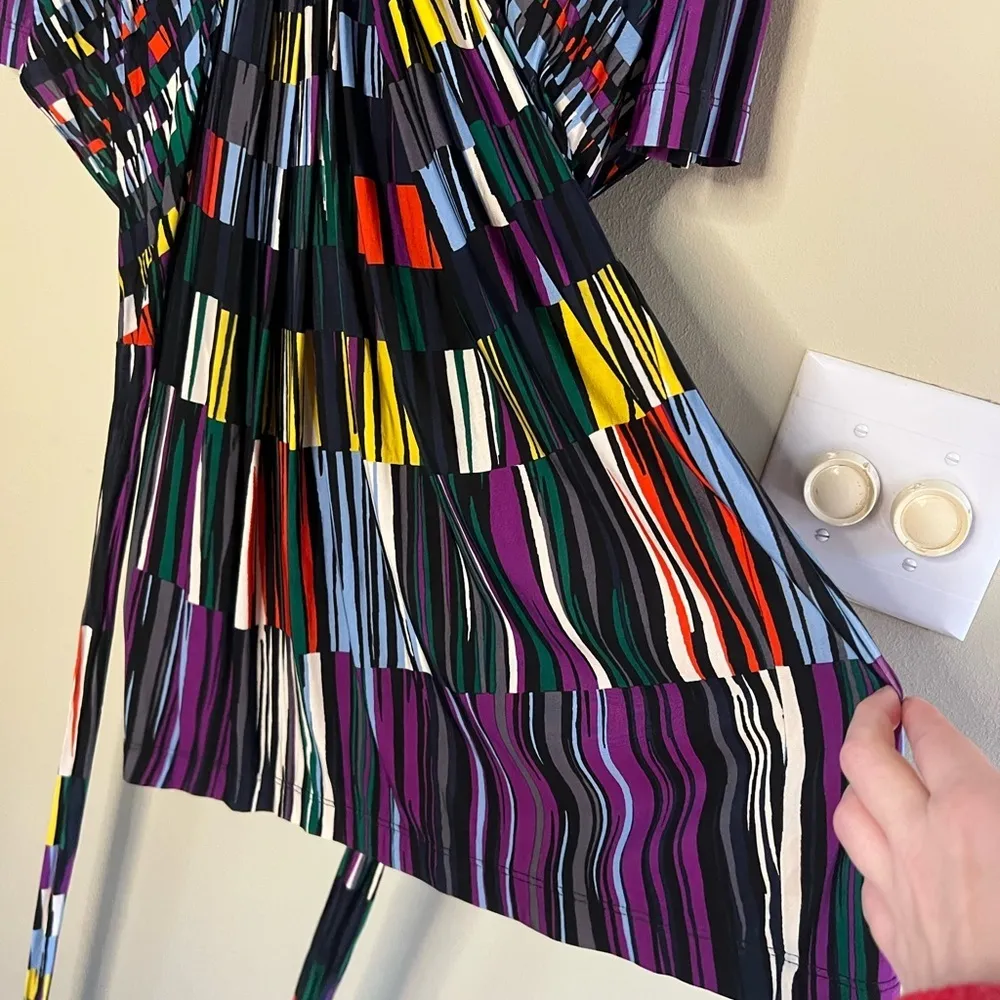 BCBGMaxazria Adele Wrap Multicolor Dress - Image 9