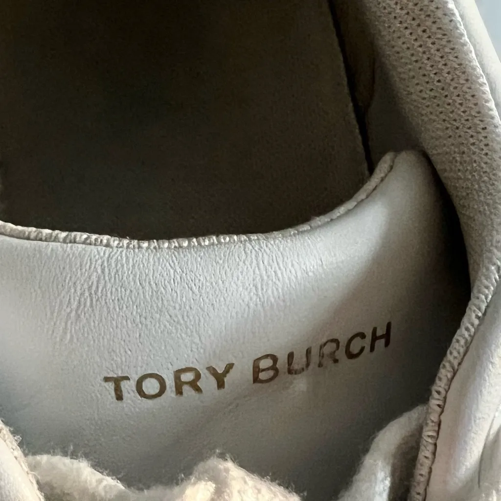 Tory Burch Howell Court Women’s Leather Sneakers White Black 9.5 - Image 11