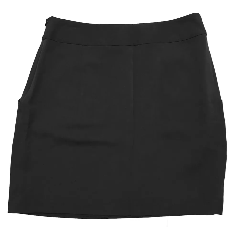 Theory silk black skirt 4 Dabney miniskirt with pockets staple basic capsule - Image 2