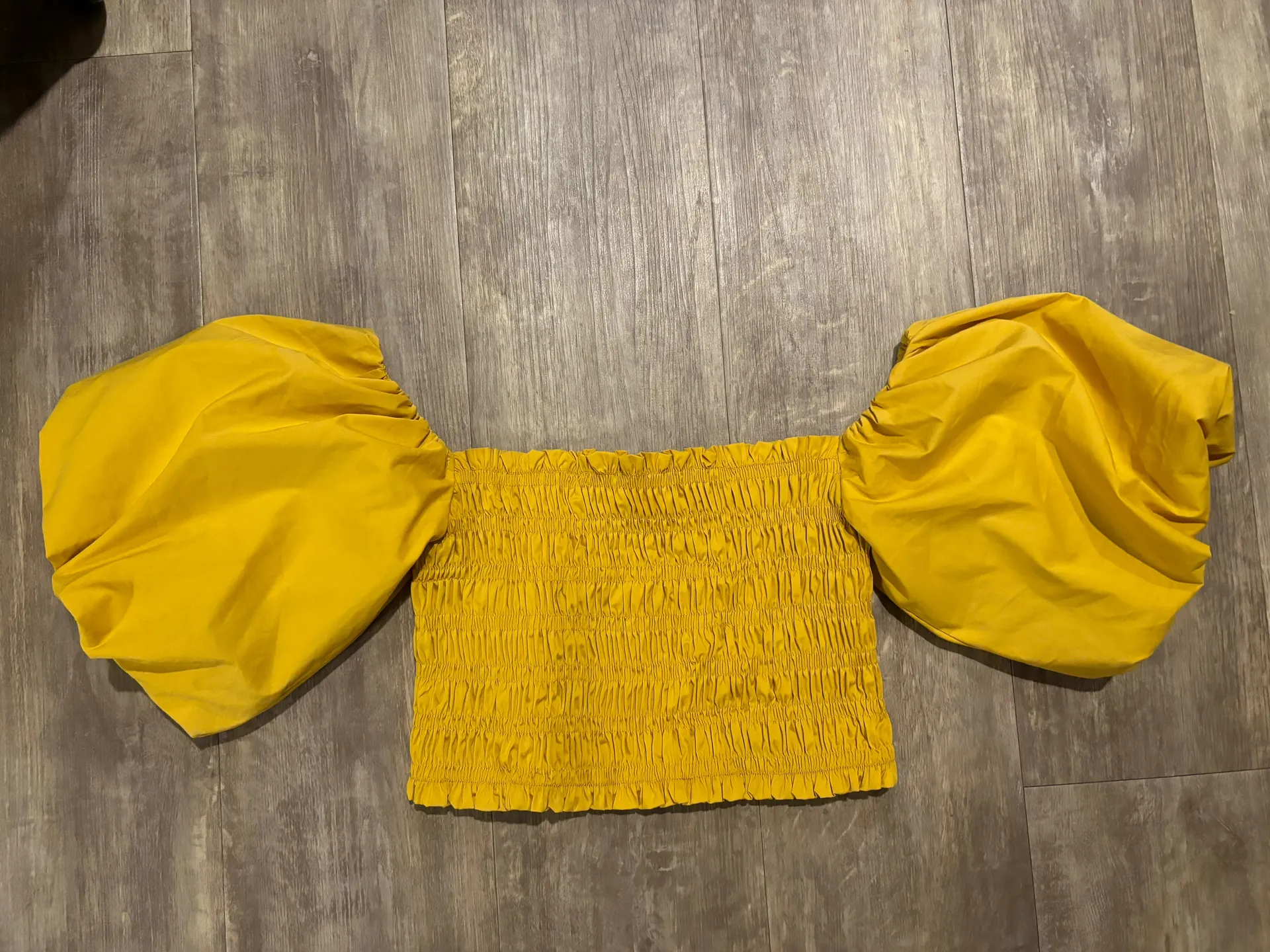 Off the Shoulder Puff Sleeve Crop Top - Image 2